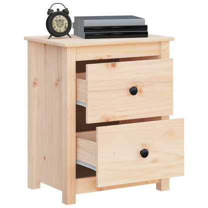 Sengebord 50x35x61,5 cm massivt fyrretræ