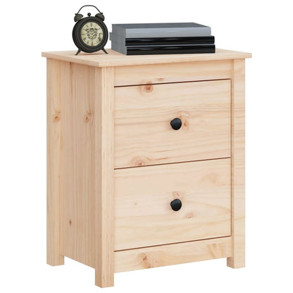 Sengebord 50x35x61,5 cm massivt fyrretræ