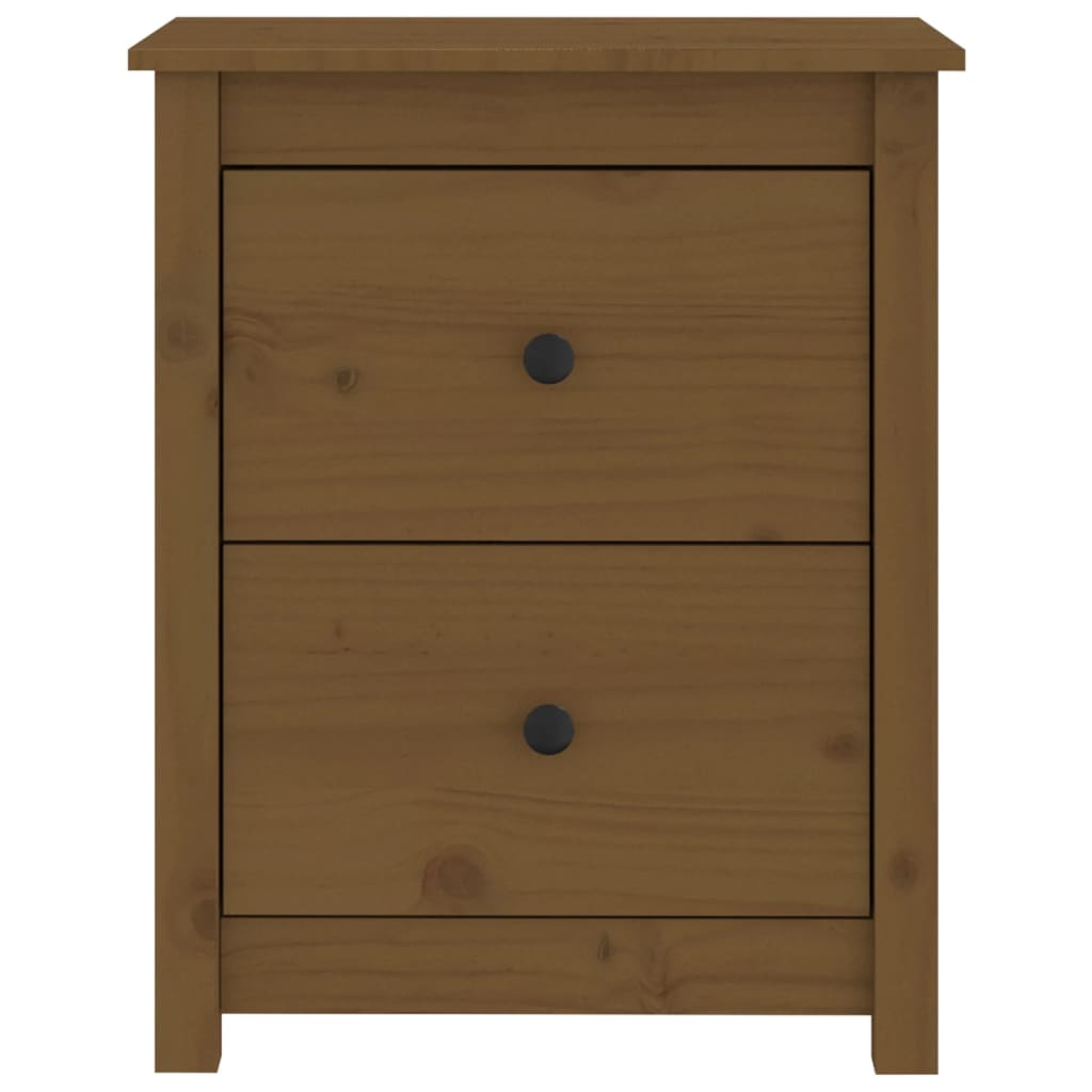 Nachttisch Honigbraun 50x35x61,5 cm Massivholz Kiefer