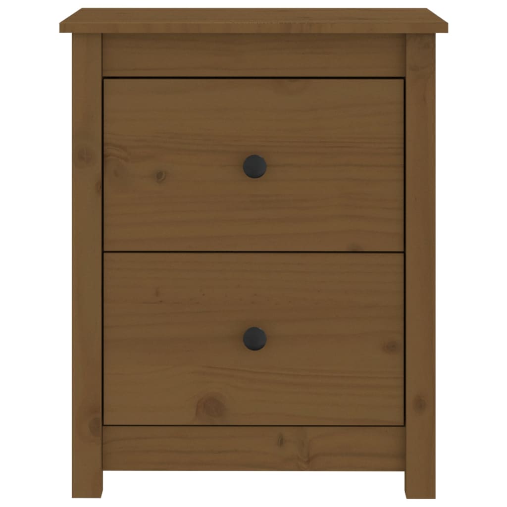 Nachttische 2 Stk. Honigbraun 50x35x61,5 cm Massivholz Kiefer