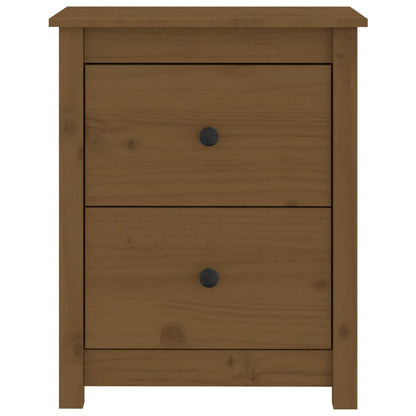 Nachttische 2 Stk. Honigbraun 50x35x61,5 cm Massivholz Kiefer