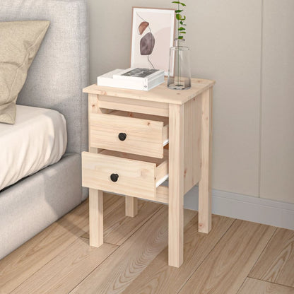 Sengebord 40x35x61,5 cm massivt fyrretræ