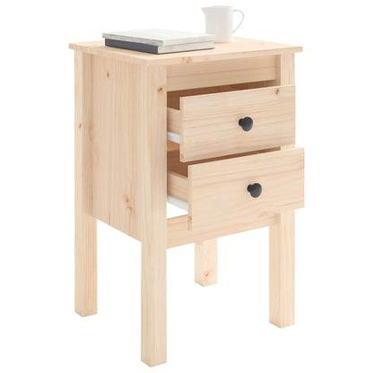 Sengebord 40x35x61,5 cm massivt fyrretræ