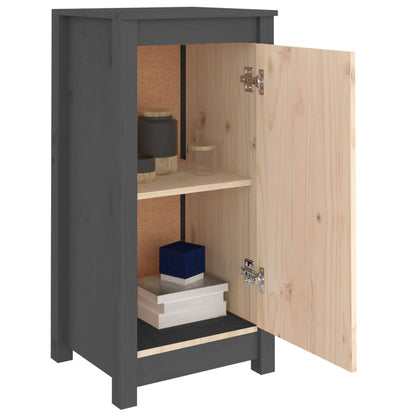 Sideboards 2 Stk. Grau 39x35x80 cm Massivholz Kiefer