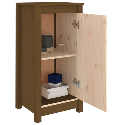 Skænke 2 stk Honningbrun 39x35x80 cm massiv fyrretræ