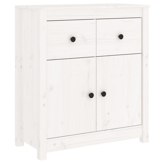 Sideboard Weiß 70x35x80 cm Massivholz Kiefer