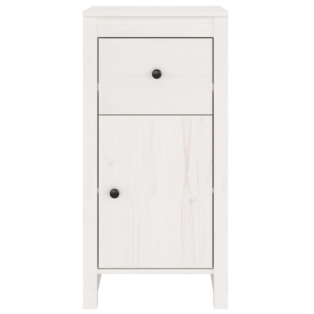 Sideboards 2 Stk. Weiß 40x35x80 cm Massivholz Kiefer
