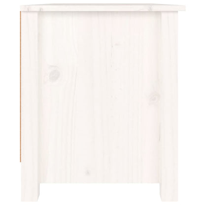 Schuhschrank Weiß 70x38x45,5 cm Massivholz Kiefer
