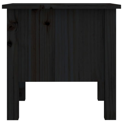 Beistelltisch Schwarz 40x40x39 cm Massivholz Kiefer