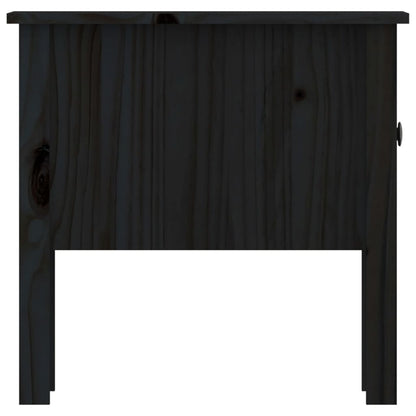 Beistelltisch Schwarz 50x50x49 cm Massivholz Kiefer