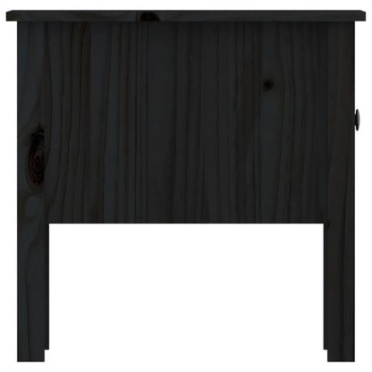 Beistelltische 2 Stk. Schwarz 50x50x49 cm Massivholz Kiefer
