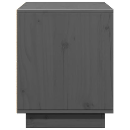 TV-Schrank Grau 74x35x44 cm Massivholz Kiefer