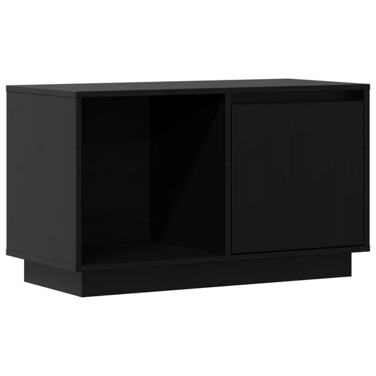 TV-skab Sort 74x35x44 cm Massiv Fyr