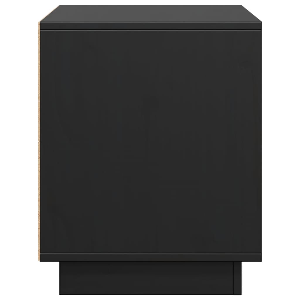 TV-skab Sort 74x35x44 cm Massiv Fyr