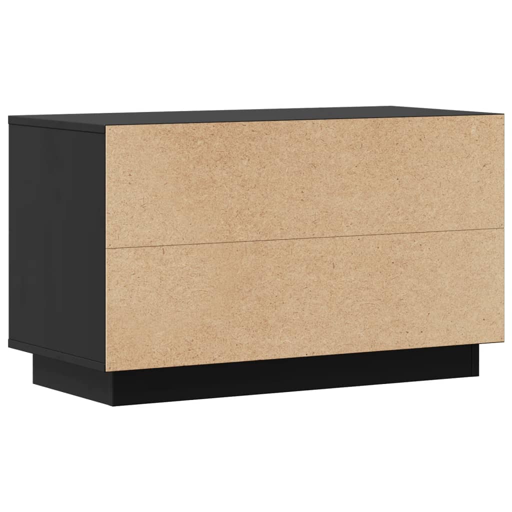 TV-skab Sort 74x35x44 cm Massiv Fyr