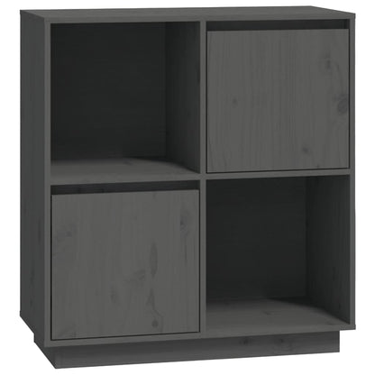 Sideboard Grau 74x35x80 cm Massivholz Kiefer