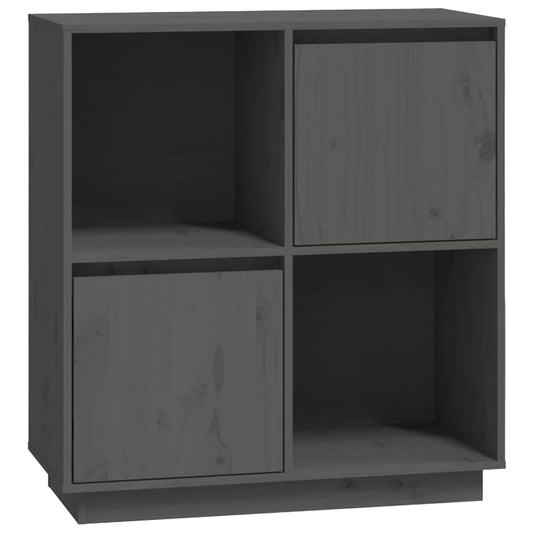 Sideboard Grau 74x35x80 cm Massivholz Kiefer