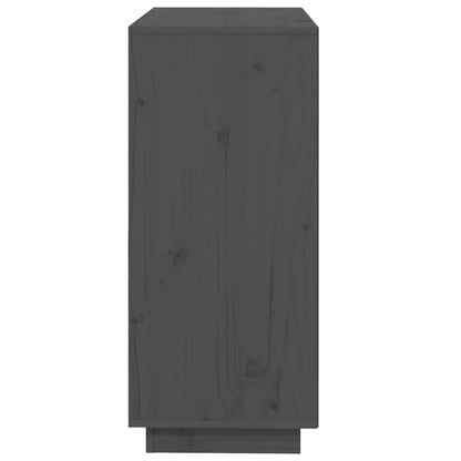 Sideboard Grau 74x35x80 cm Massivholz Kiefer