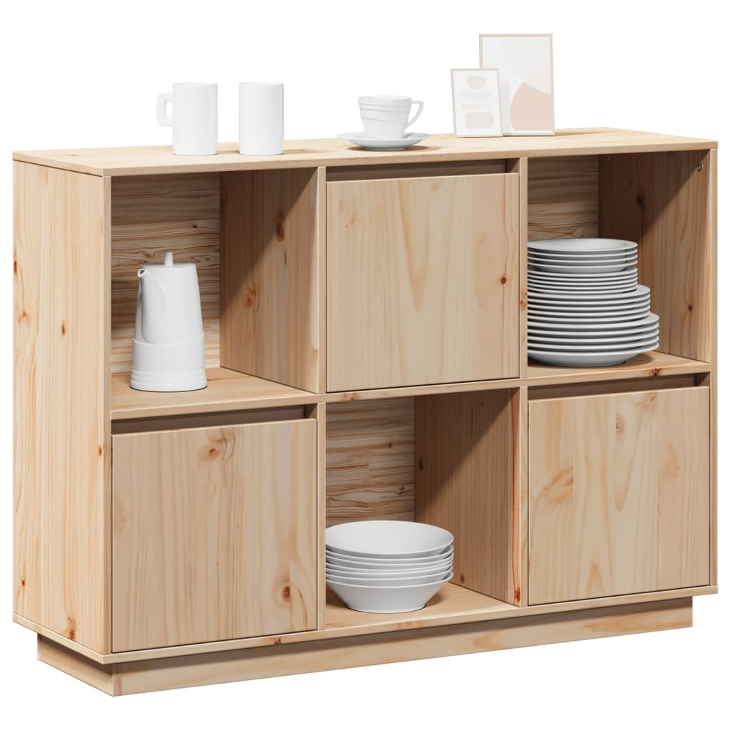 Sideboard 110,5x35x80 cm Massivholz Kiefer