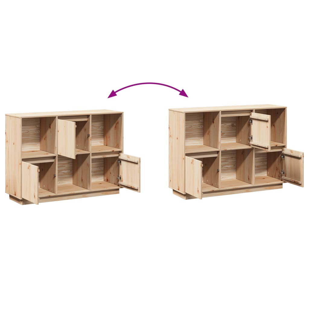 Sideboard 110,5x35x80 cm Massivholz Kiefer