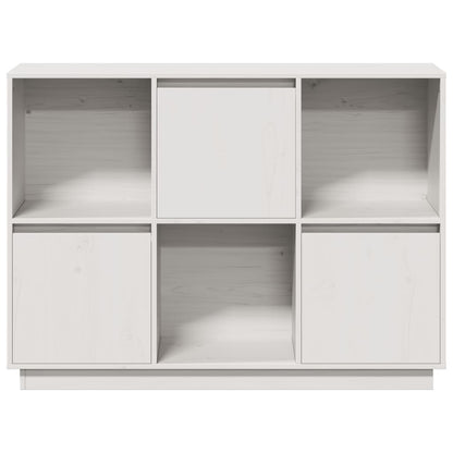Sideboard Weiß 110,5x35x80 cm Massivholz Kiefer