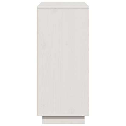Sideboard Weiß 110,5x35x80 cm Massivholz Kiefer