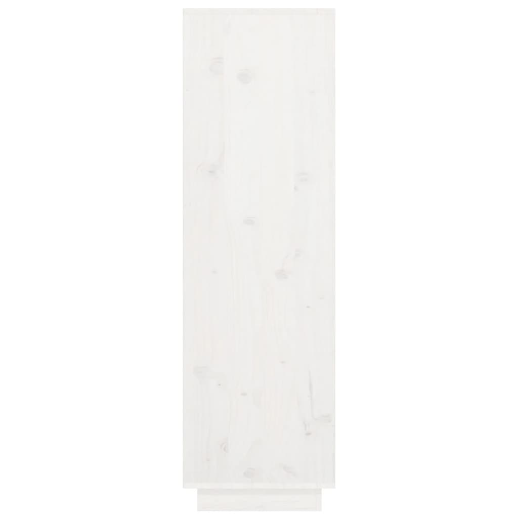 Highboard Weiß 38x35x117 cm Massivholz Kiefer