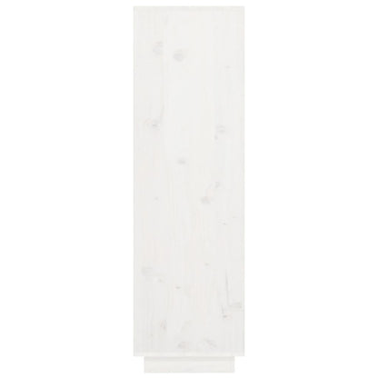 Highboard Weiß 38x35x117 cm Massivholz Kiefer