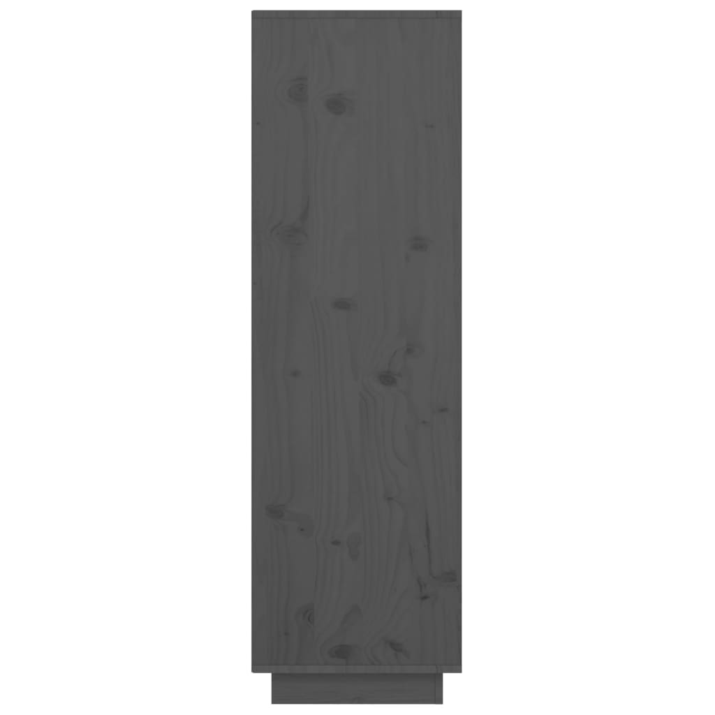 Highboard Grau 38x35x117 cm Massivholz Kiefer