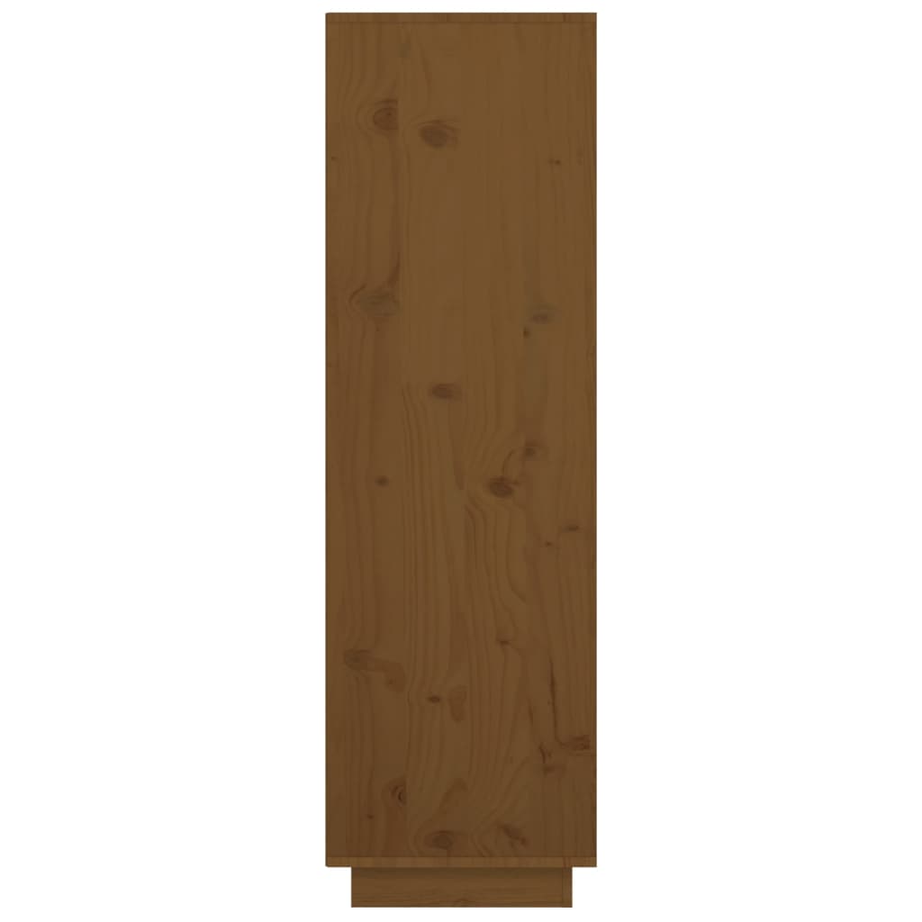 Highboard Honigbraun 38x35x117 cm Massivholz Kiefer