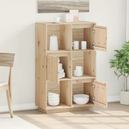 Highboard 74x35x117 cm Massivholz Kiefer