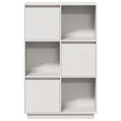 Highboard Weiß 74x35x117 cm Massivholz Kiefer