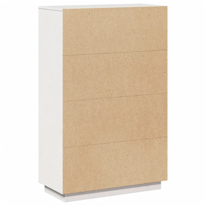 Highboard Weiß 74x35x117 cm Massivholz Kiefer
