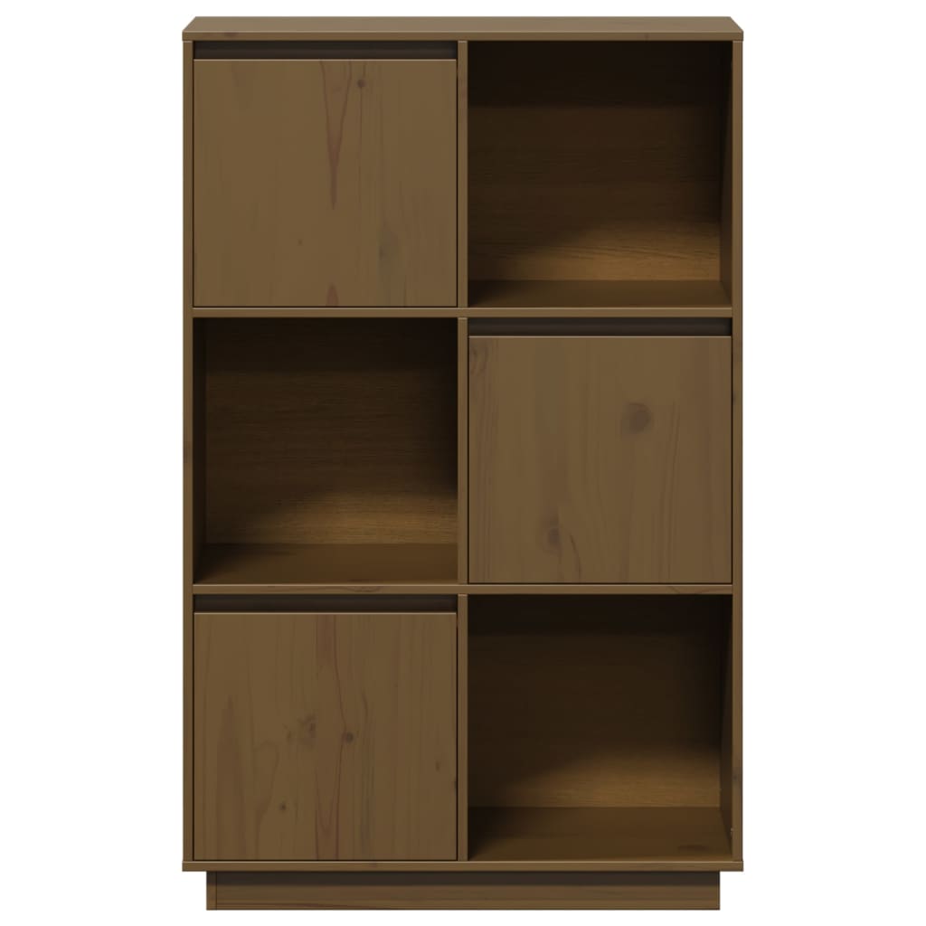 Highboard Honigbraun 74x35x117 cm Massivholz Kiefer