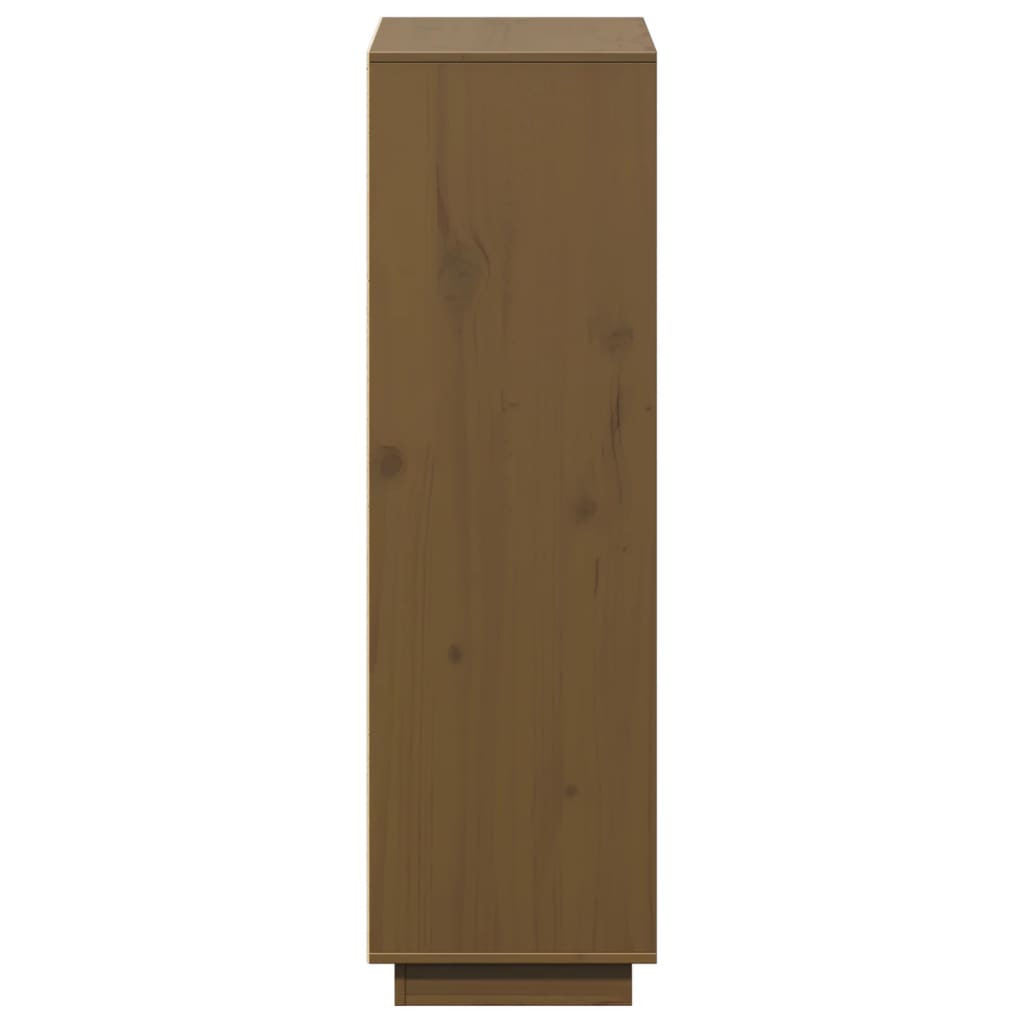 Highboard Honigbraun 74x35x117 cm Massivholz Kiefer