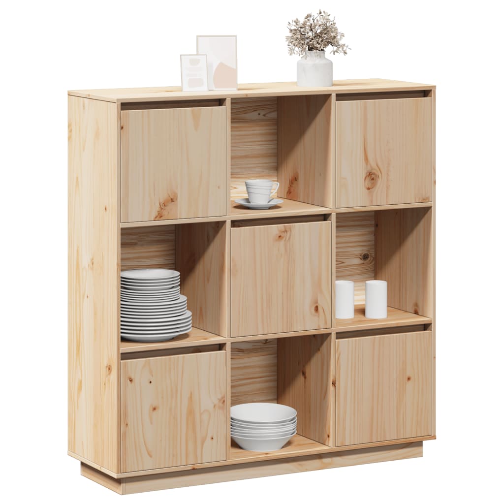 Highboard 110,5x35x117 cm Massivholz Kiefer
