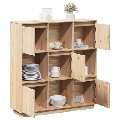 Highboard 110,5x35x117 cm Massivholz Kiefer