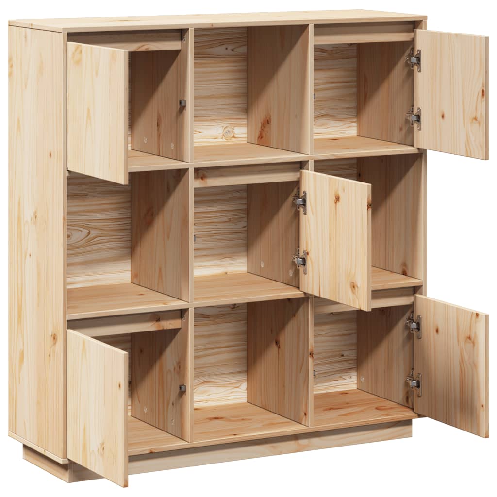 Highboard 110,5x35x117 cm Massivholz Kiefer