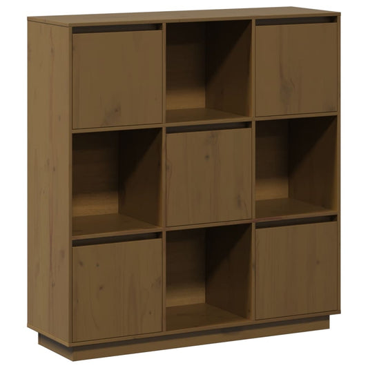 Highboard Honigbraun 110,5x35x117 cm Massivholz Kiefer