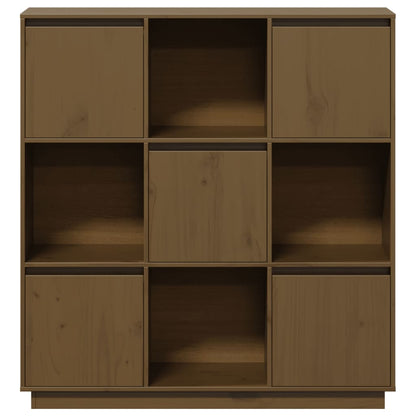 Highboard Honigbraun 110,5x35x117 cm Massivholz Kiefer