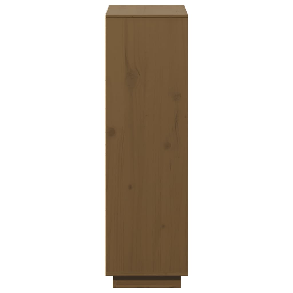 Highboard Honigbraun 110,5x35x117 cm Massivholz Kiefer