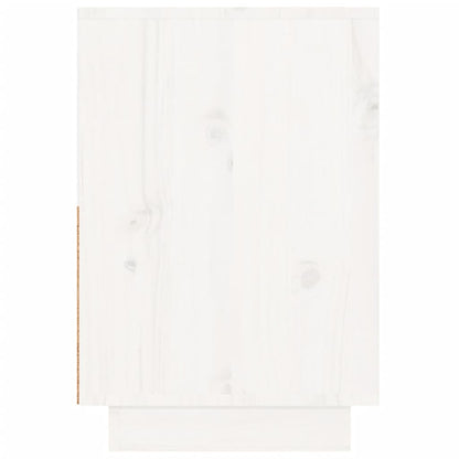 Nachttisch Weiß 60x34x51 cm Massivholz Kiefer