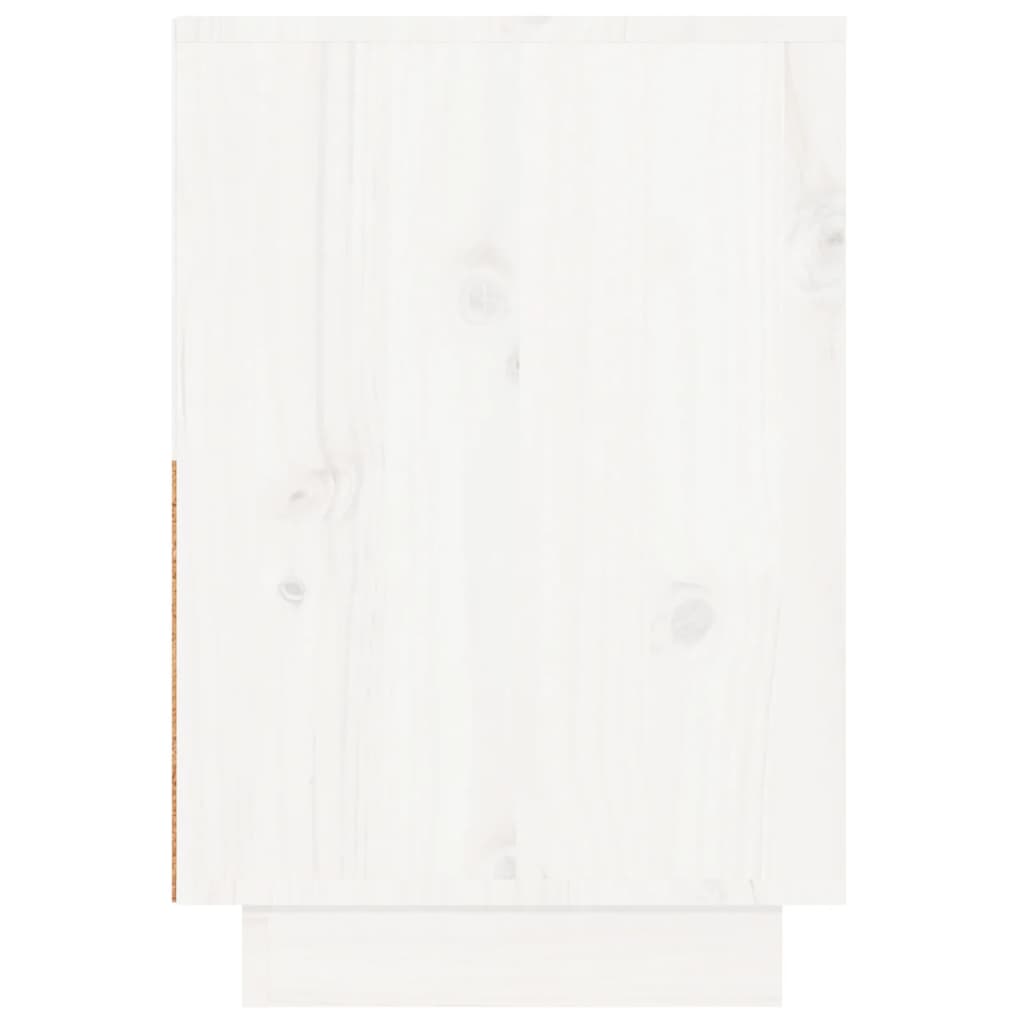 Sengeborde 2 stk Hvid 60x34x51 cm massiv fyrretræ