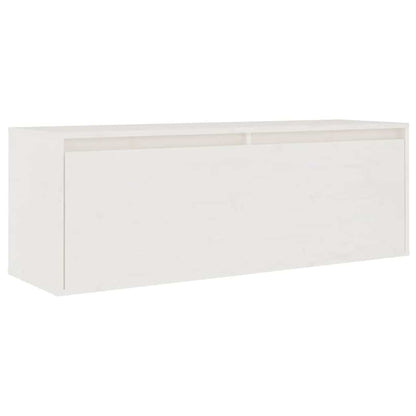 3-teiliges TV-Schrank-Set Weißes Massivholz Kiefer