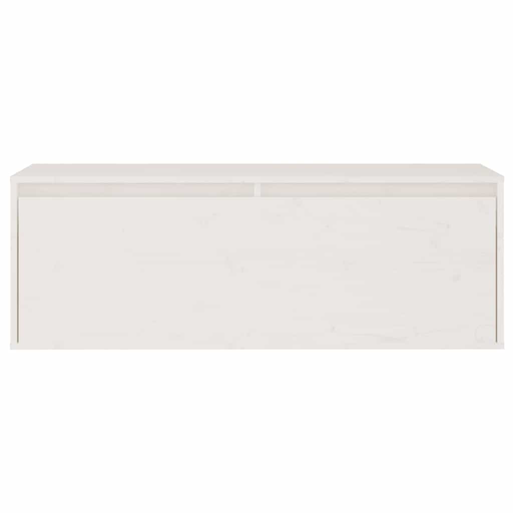 3-teiliges TV-Schrank-Set Weißes Massivholz Kiefer