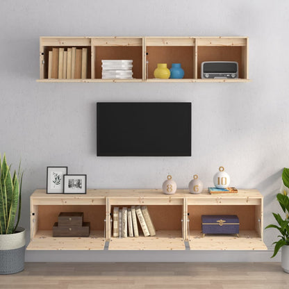 5-teiliges TV-Schrank-Set Massivholz Kiefer