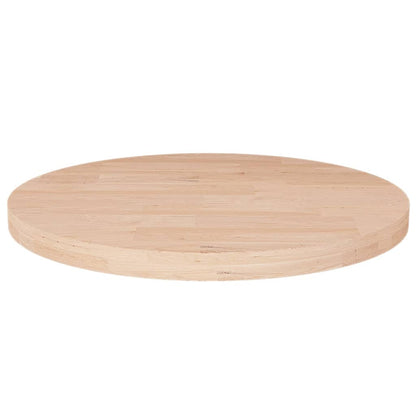 Runde Tischplatte Ø40x2,5 cm Unbehandeltes Massivholz Eiche