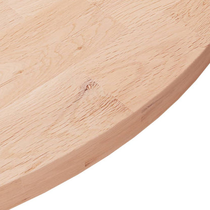 Runde Tischplatte Ø80x2,5 cm Unbehandeltes Massivholz Eiche