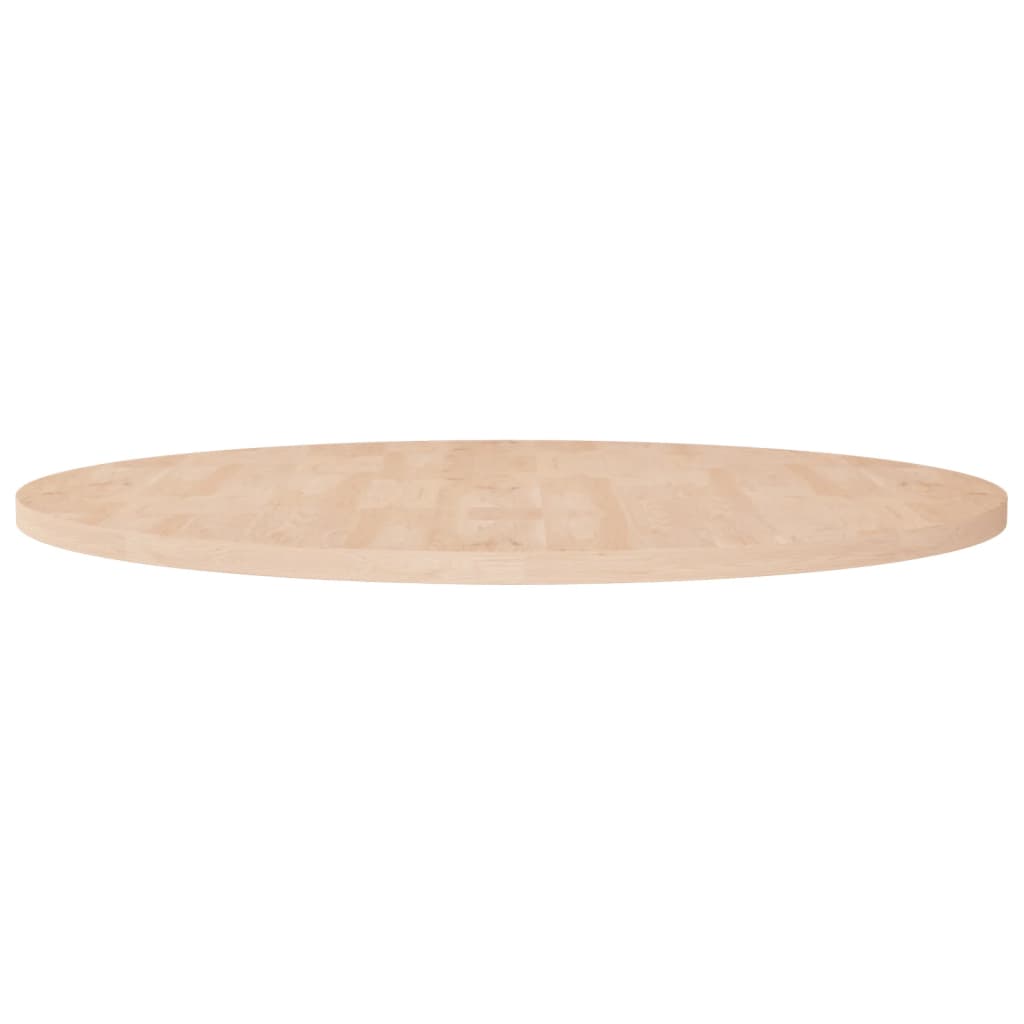 Runde Tischplatte Ø90x2,5 cm Unbehandeltes Massivholz Eiche