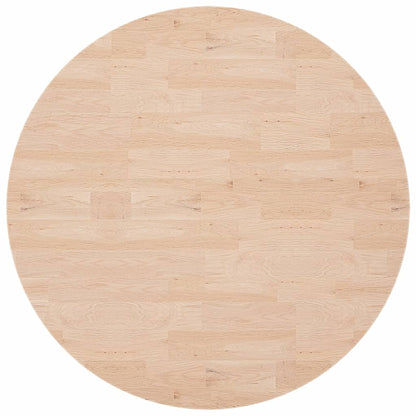 Runde Tischplatte Ø90x2,5 cm Unbehandeltes Massivholz Eiche